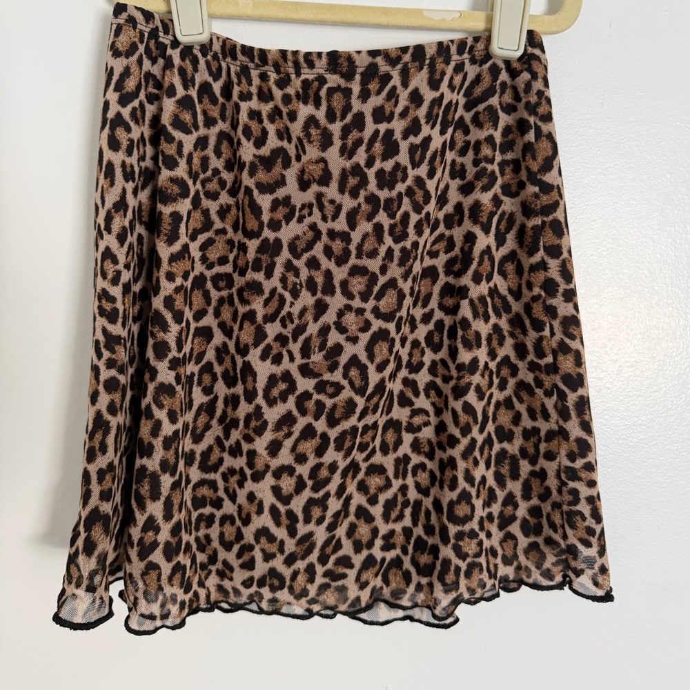 See You Monday Animal Print Mini Skirt - Size S